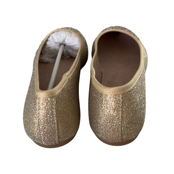 NWT Style & Co 9M Gold Metallic Embellished Ballet Flat Evening Party - Picture 3 of 7